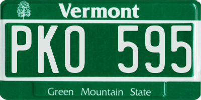 VT license plate PKO595