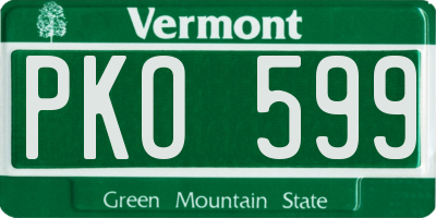 VT license plate PKO599