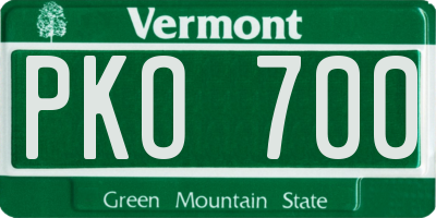 VT license plate PKO700