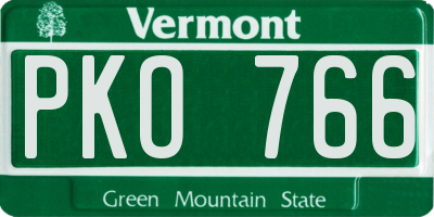 VT license plate PKO766