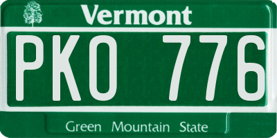VT license plate PKO776