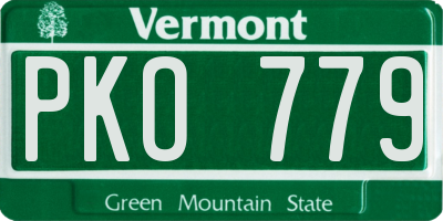 VT license plate PKO779