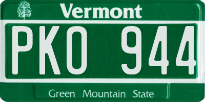 VT license plate PKO944