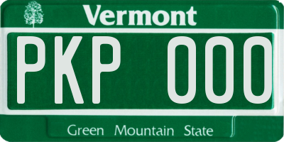 VT license plate PKP000