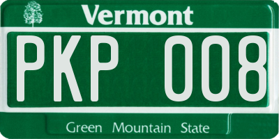 VT license plate PKP008