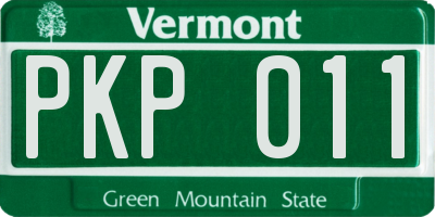 VT license plate PKP011