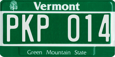 VT license plate PKP014