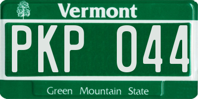 VT license plate PKP044