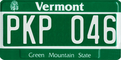 VT license plate PKP046