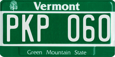 VT license plate PKP060