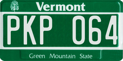 VT license plate PKP064