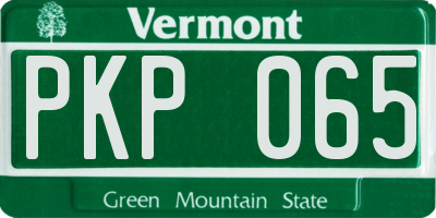 VT license plate PKP065