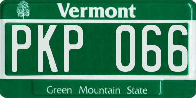 VT license plate PKP066