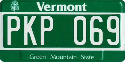 VT license plate PKP069