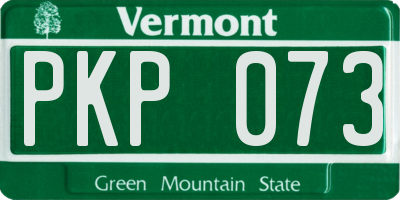 VT license plate PKP073