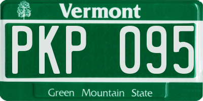 VT license plate PKP095
