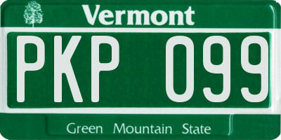 VT license plate PKP099