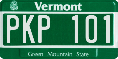 VT license plate PKP101