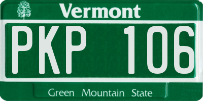 VT license plate PKP106