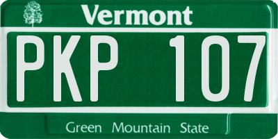 VT license plate PKP107