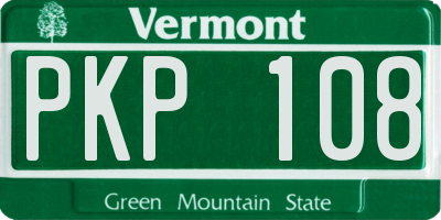VT license plate PKP108