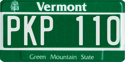 VT license plate PKP110