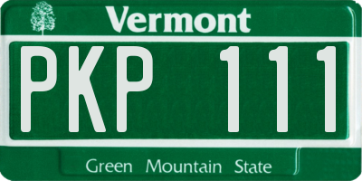 VT license plate PKP111