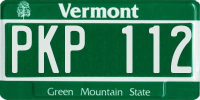 VT license plate PKP112