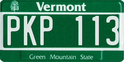 VT license plate PKP113