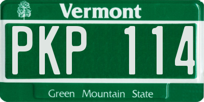 VT license plate PKP114