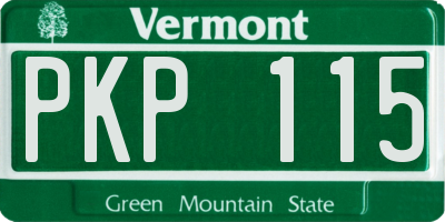 VT license plate PKP115