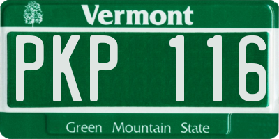 VT license plate PKP116