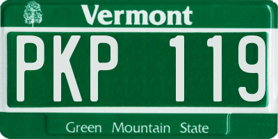 VT license plate PKP119