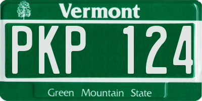VT license plate PKP124
