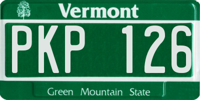 VT license plate PKP126