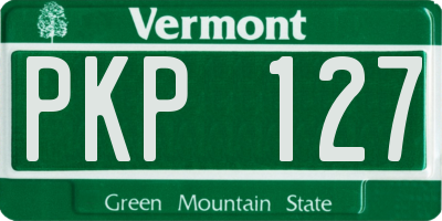VT license plate PKP127