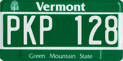 VT license plate PKP128