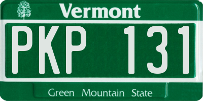 VT license plate PKP131