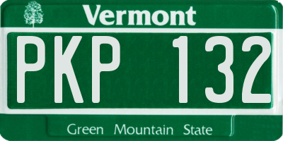 VT license plate PKP132