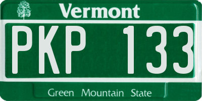 VT license plate PKP133