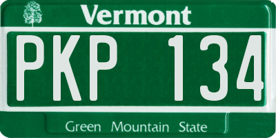 VT license plate PKP134