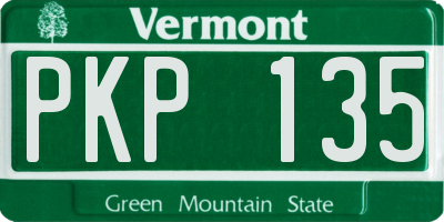 VT license plate PKP135