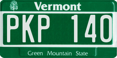 VT license plate PKP140