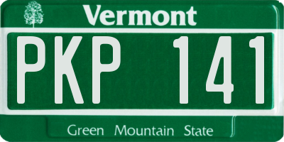 VT license plate PKP141