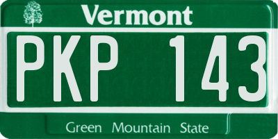 VT license plate PKP143