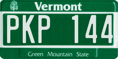 VT license plate PKP144