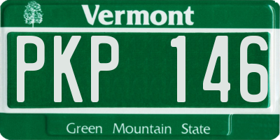 VT license plate PKP146
