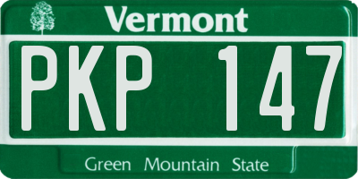 VT license plate PKP147