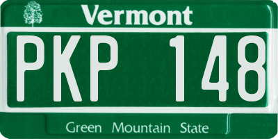 VT license plate PKP148