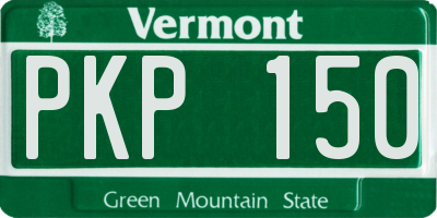 VT license plate PKP150